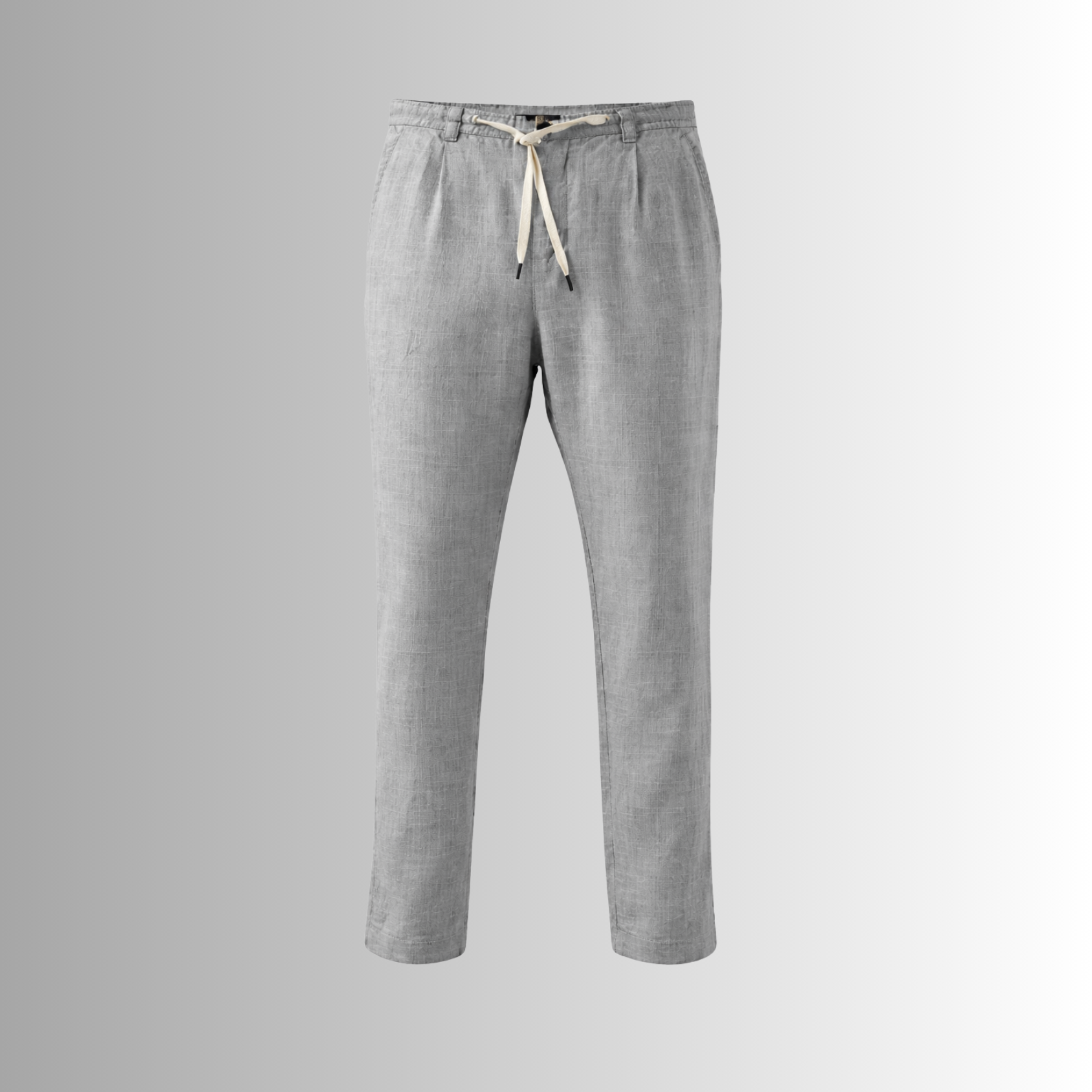Pantalón de lino mixto para hombre — gris, detalle