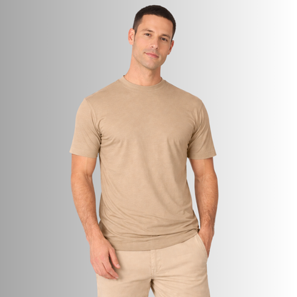 Remera básica de algodón Pima para hombre — mocha, vista frontal